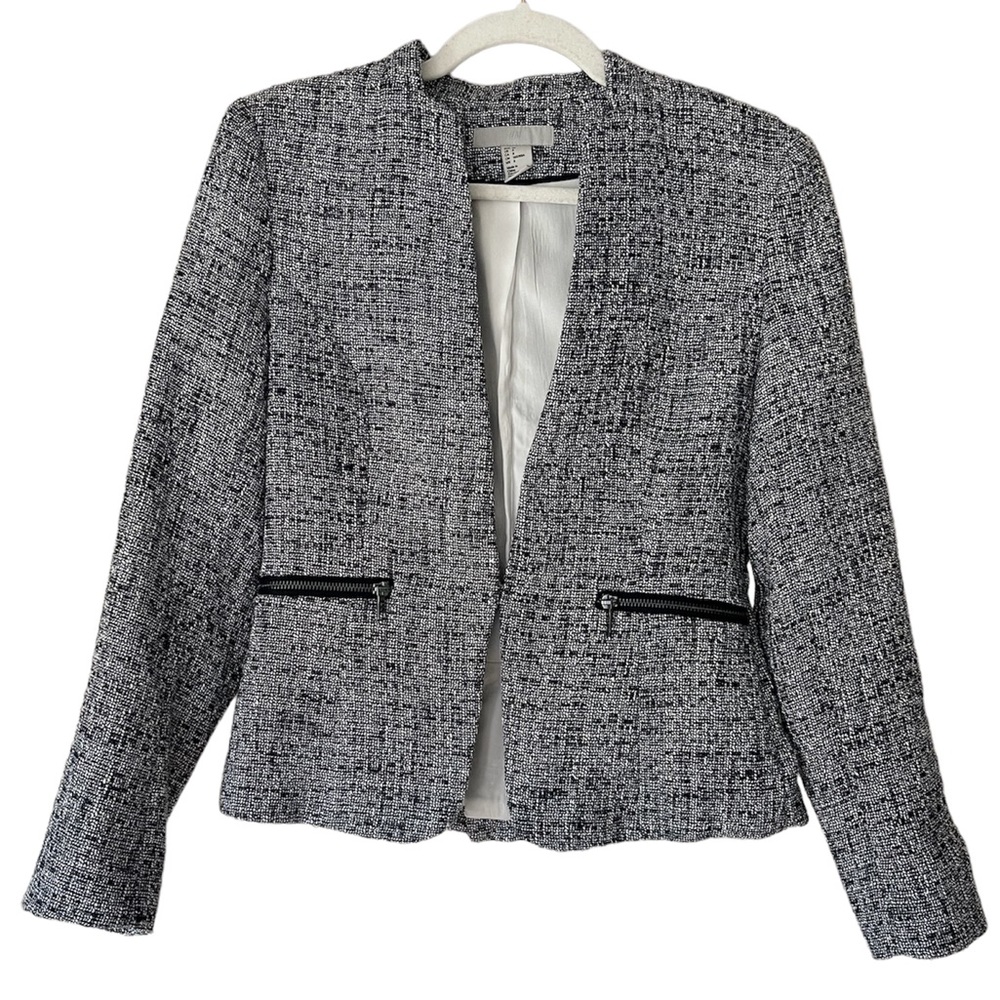 H&M tweed fitted jacket size 8